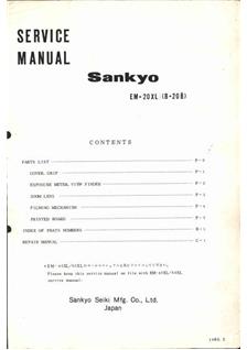 Sankyo EM 40 manual. Camera Instructions.